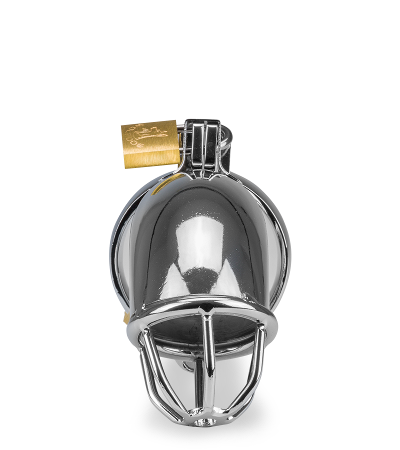 Turtleneck chastity cage for men