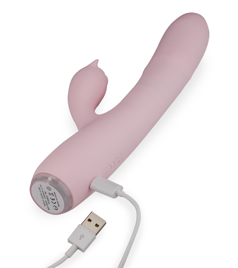 Twenty thrusting heated rabbit vibrator