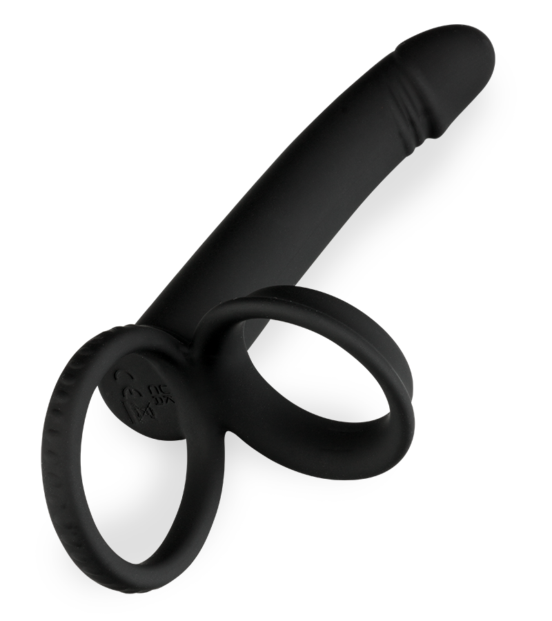 Twilight double cock ring and butt plug