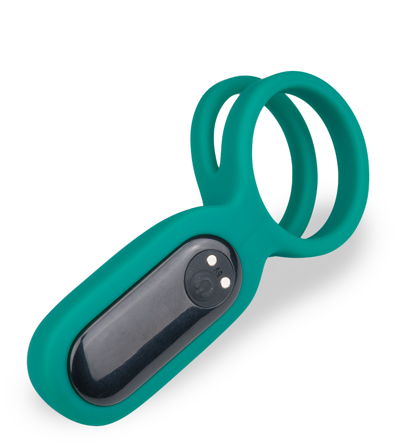 Unity vibrating double cock ring with clit stimulator