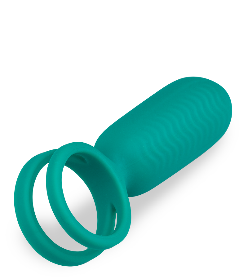 Unity vibrating double cock ring with clit stimulator