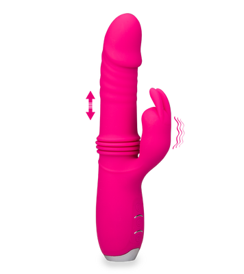 USB thrusting rabbit vibrator 12 speeds