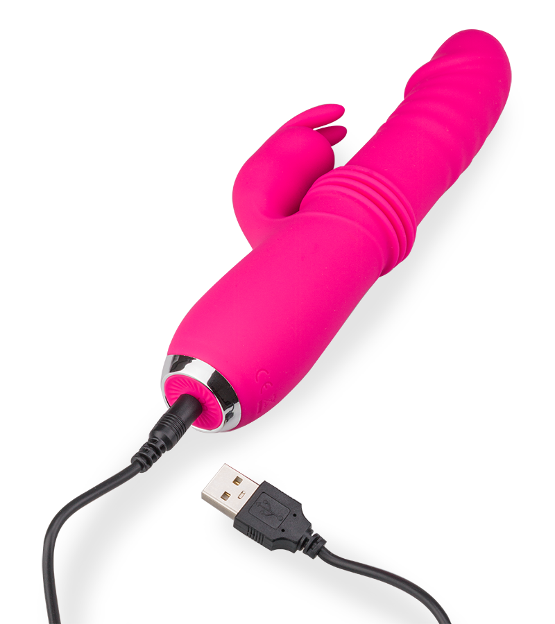 USB thrusting rabbit vibrator 12 speeds