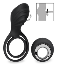Load image into Gallery viewer, USB vibrator for couples with cock and ball rings