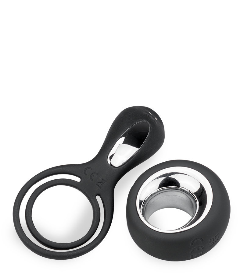 USB vibrator for couples with cock and ball rings