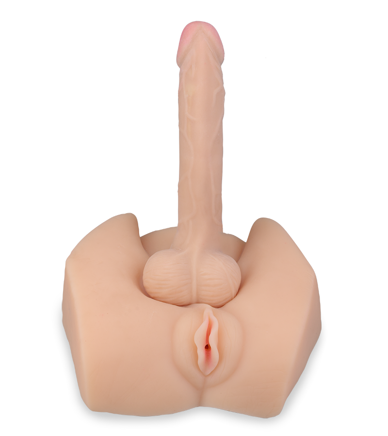 Vagina and dildo masturbator