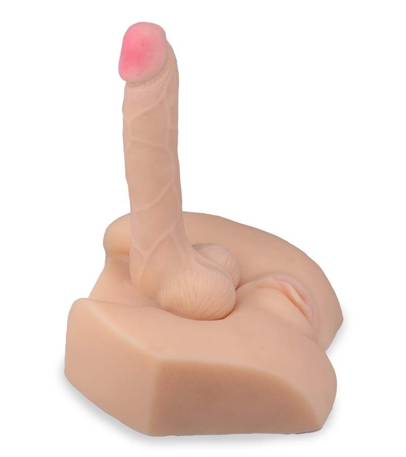 Vagina and dildo masturbator