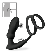 Load image into Gallery viewer, Vegas vibrating and throbbing prostate massager and double cock ring