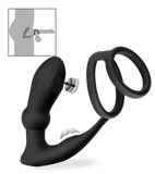 Vegas vibrating and throbbing prostate massager and double cock ring