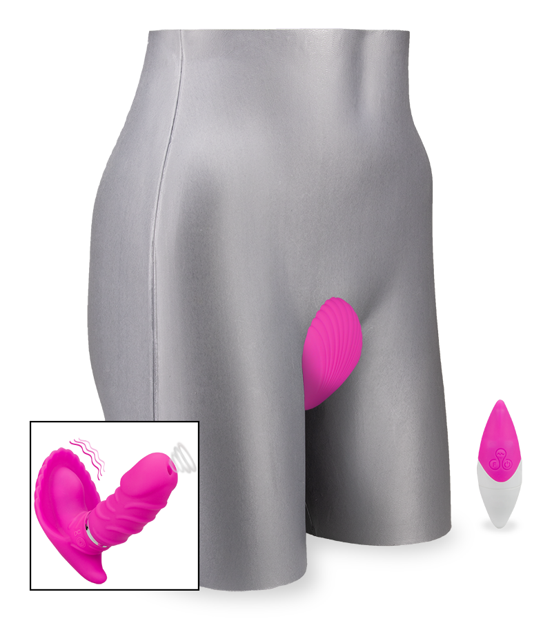 Vibrant air remote control clitoral stimulator