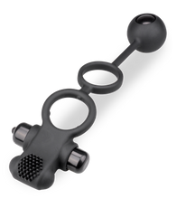 Load image into Gallery viewer, Vibrating anal bead double cock ring 10 speeds