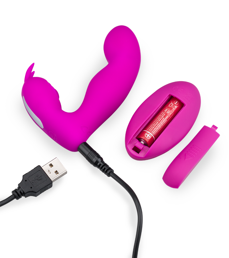 Vibrating and throbbing G-spot and clit stimulator 12 modes