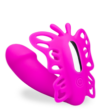 Load image into Gallery viewer, Vibrating and throbbing wearable clit and G-spot vibe 12 speeds