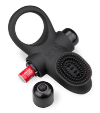 Load image into Gallery viewer, Vibrating cock ring with clit stimulator