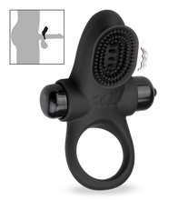 Load image into Gallery viewer, Vibrating cock ring with clit stimulator
