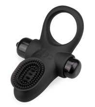 Load image into Gallery viewer, Vibrating cock ring with clit stimulator