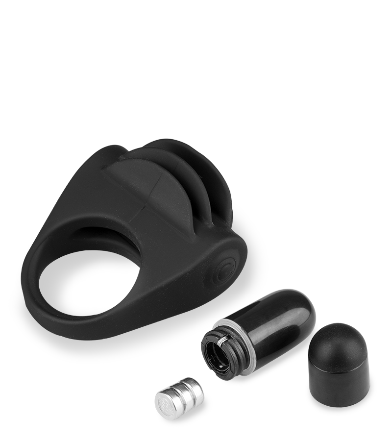 Vibrating cock ring with pleasure tongues