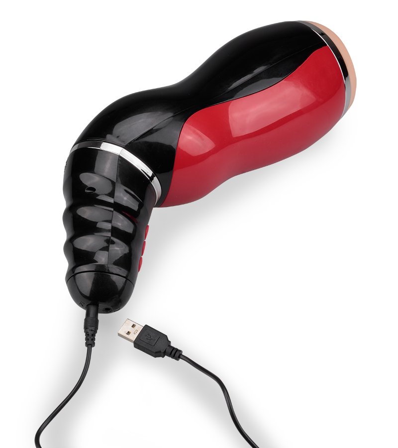 Vibrating deep throat blow job masturbator