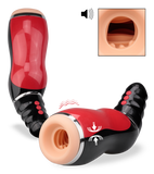 Vibrating deep throat blow job masturbator