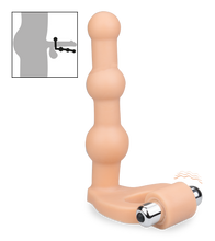 Load image into Gallery viewer, Vibrating dual penetration cock ring with 3 beads