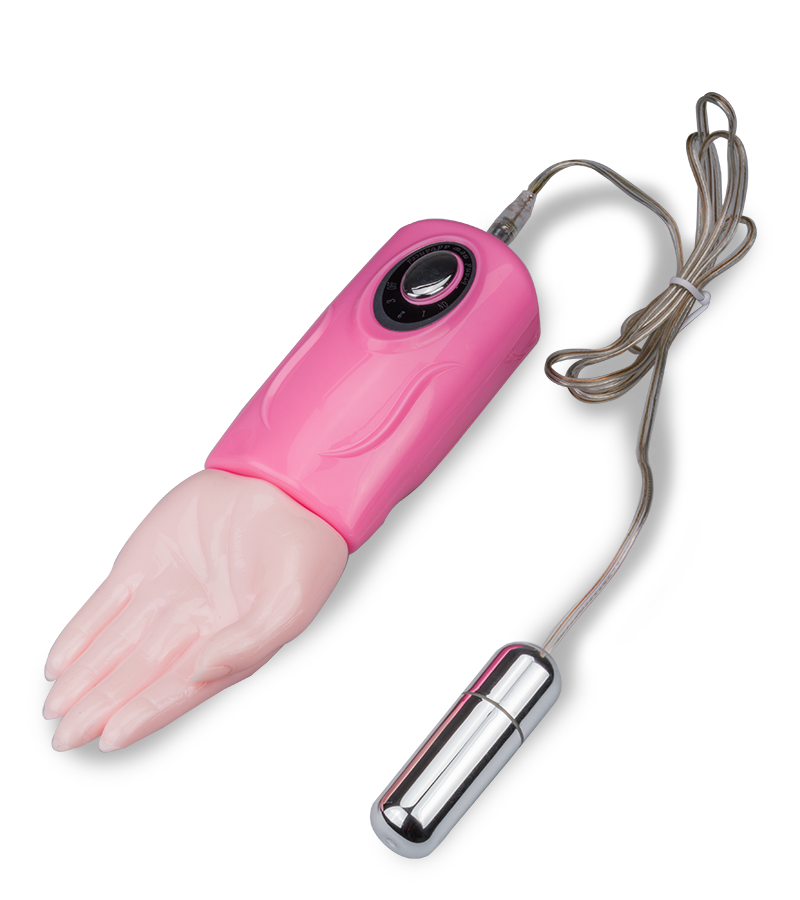 Vibrating hand vagina and clitoris stimulator