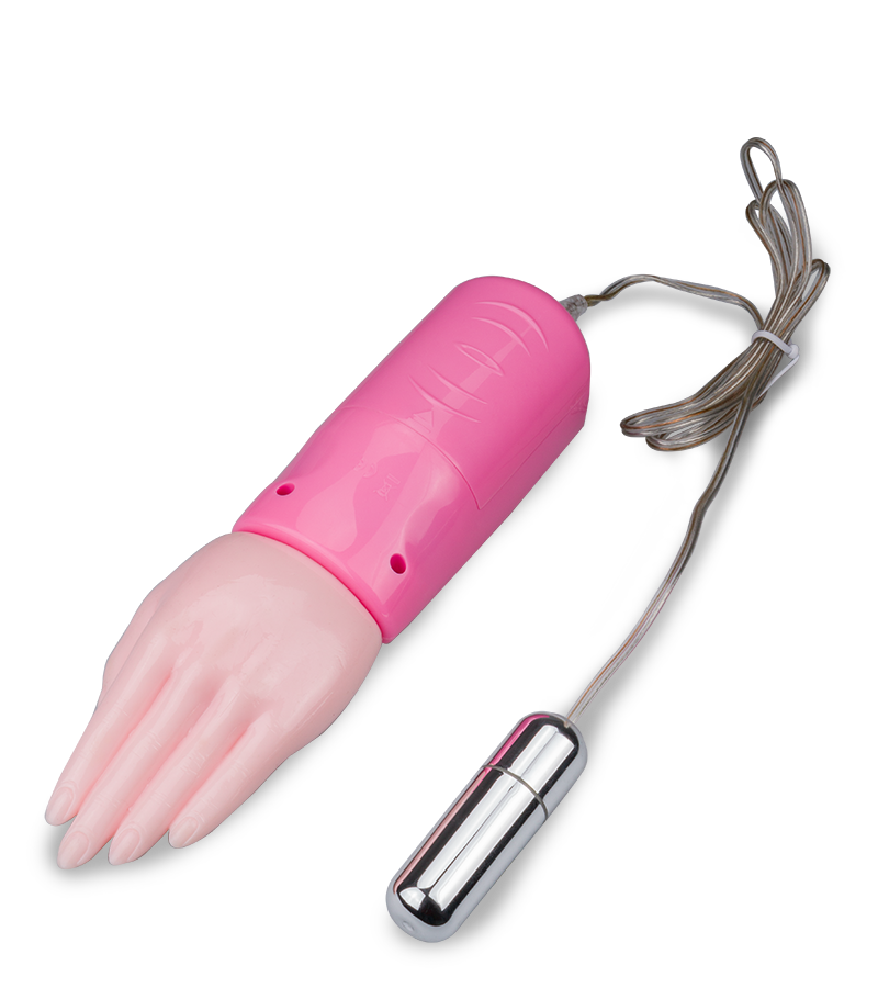 Vibrating hand vagina and clitoris stimulator