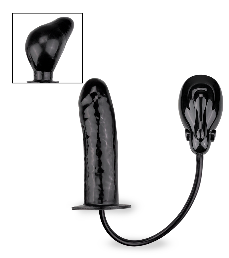 Vibrating inflatable dildo with automatic pump