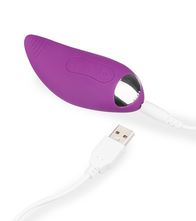 Vibrating love egg with a vibrating clitoris-stimulating remote control