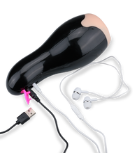 Load image into Gallery viewer, Vibrating masturbator with audio feature 12 modes