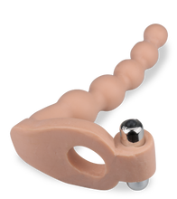 Load image into Gallery viewer, Vibrating penetrating cock ring with beads