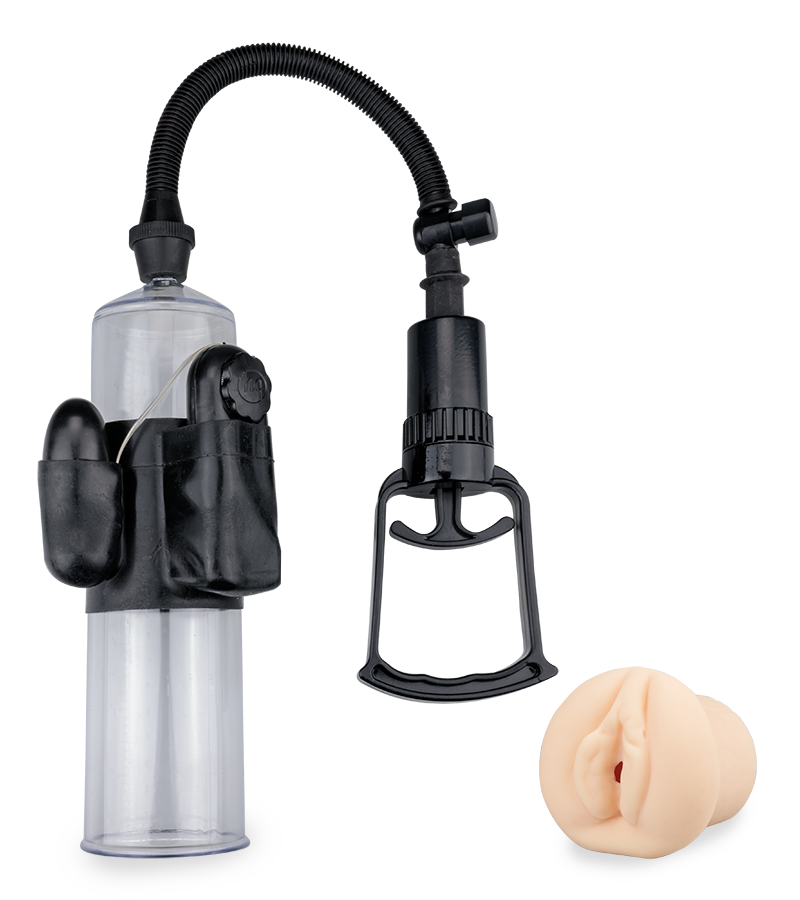 Vibrating penis pump with vagina