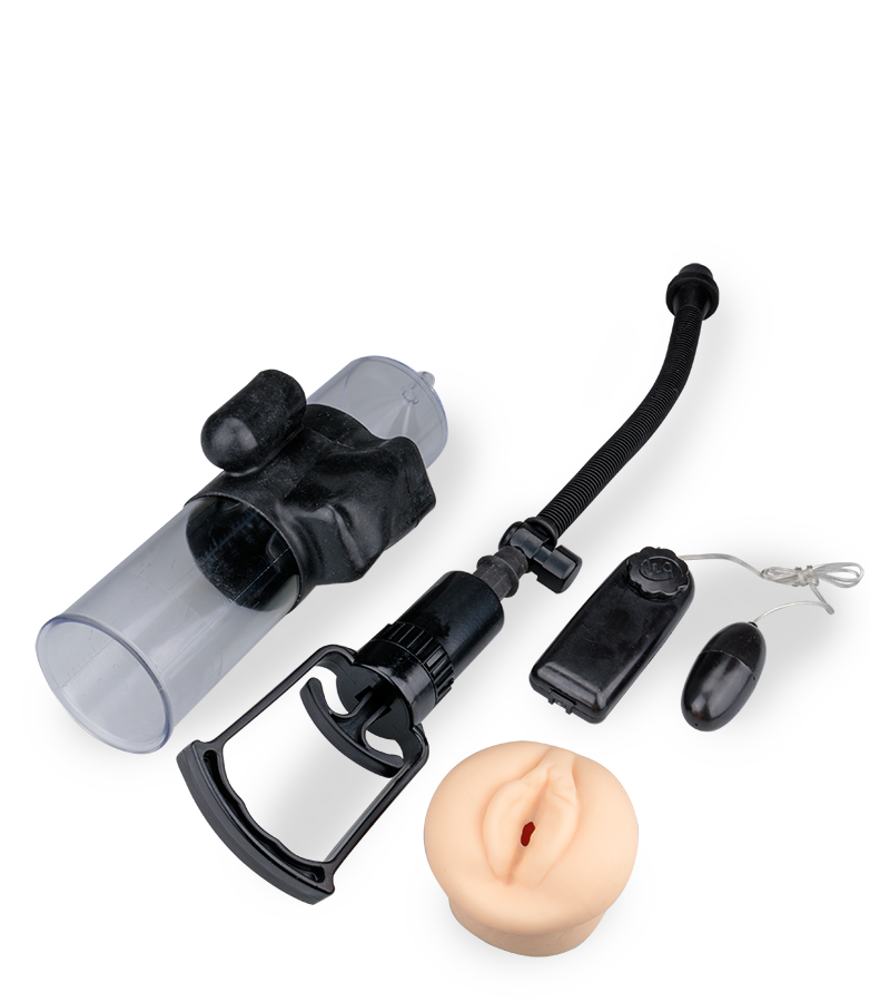 Vibrating penis pump with vagina