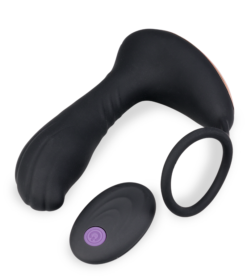 Vibrating prostate stimulator with cock ring 7 modes