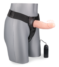 Load image into Gallery viewer, Vibrating realistic hollow strap on dildo