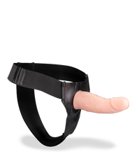 Load image into Gallery viewer, Vibrating realistic hollow strap on dildo