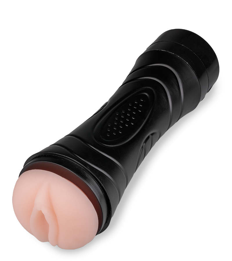 Vibrating realistic vagina masturbator