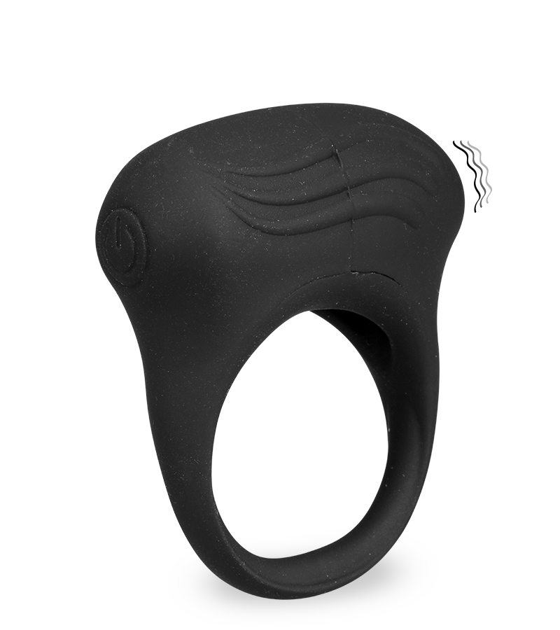 Vibrating ribbed wave cock ring