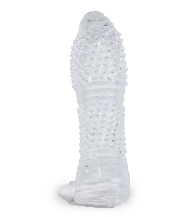 Vibrating spiky-texture penis sleeve