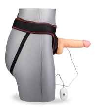 Load image into Gallery viewer, Vibrating strap on dildo 7.00 inches 10 modes