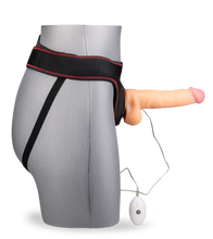 Load image into Gallery viewer, Vibrating strap on dildo 7.75 inches 10 modes
