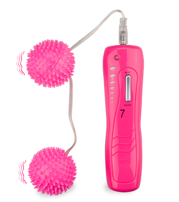 Vibrating textured Ben Wa balls