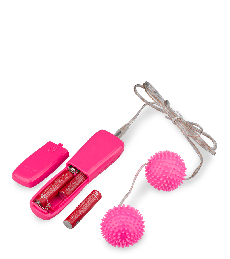 Vibrating textured Ben Wa balls