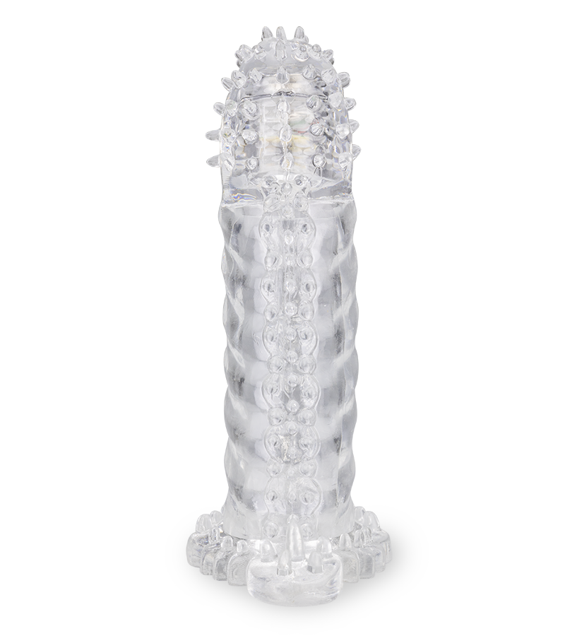 Vibrating textured penis sleeve