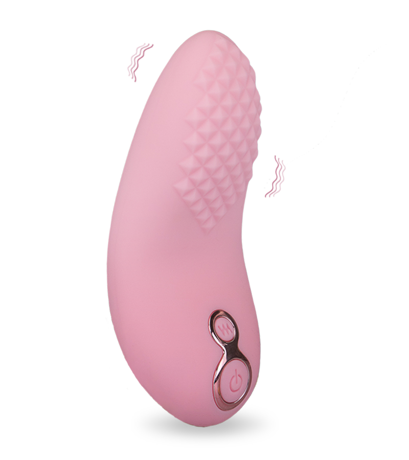 Vibrating textured tongue clit stimulator