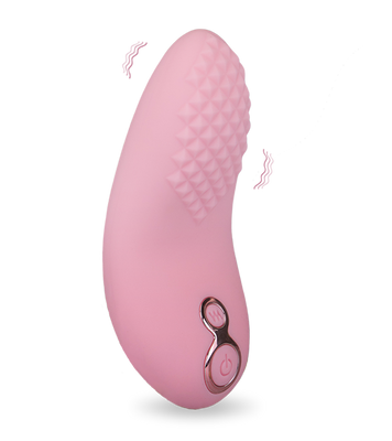 Vibrating textured tongue clit stimulator