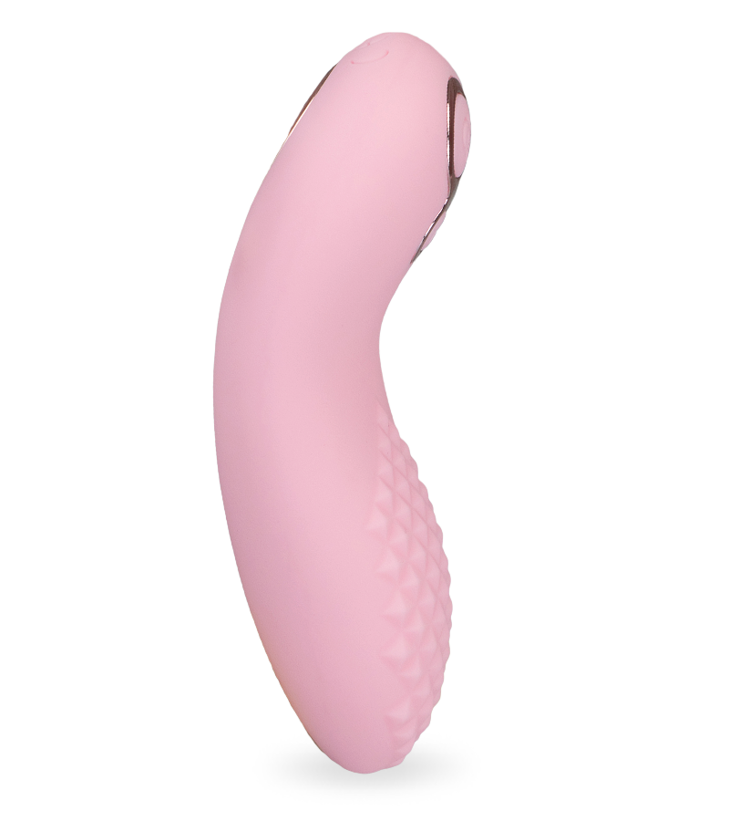 Vibrating textured tongue clit stimulator