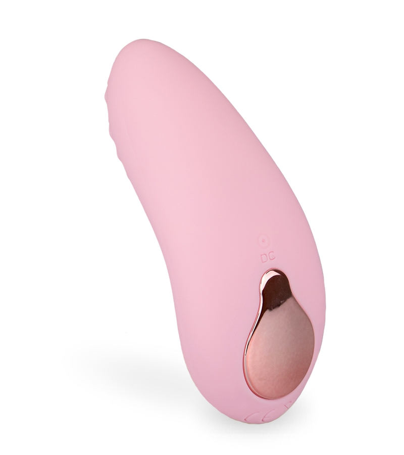 Vibrating textured tongue clit stimulator