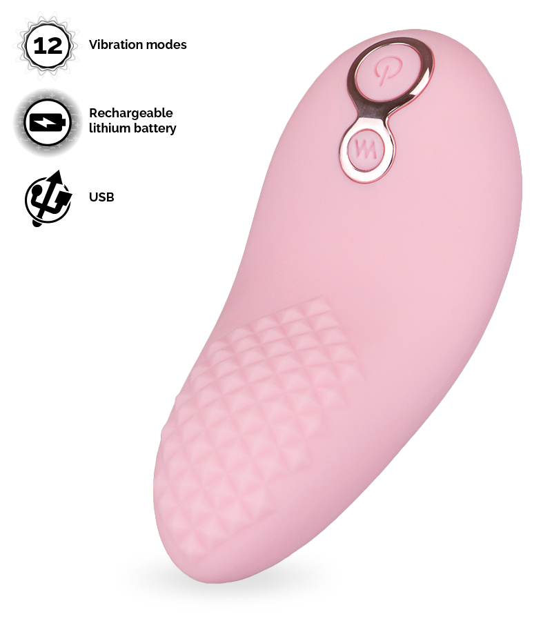 Vibrating textured tongue clit stimulator