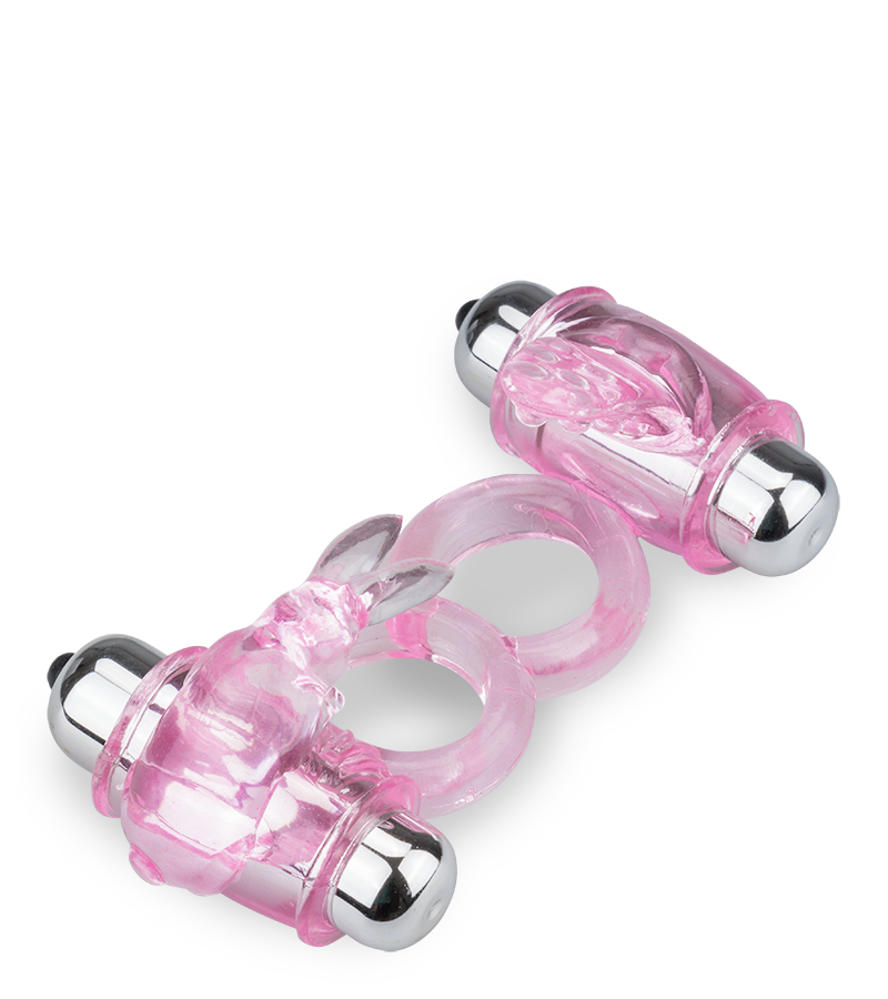 Vibrating tongue rabbit cock ring