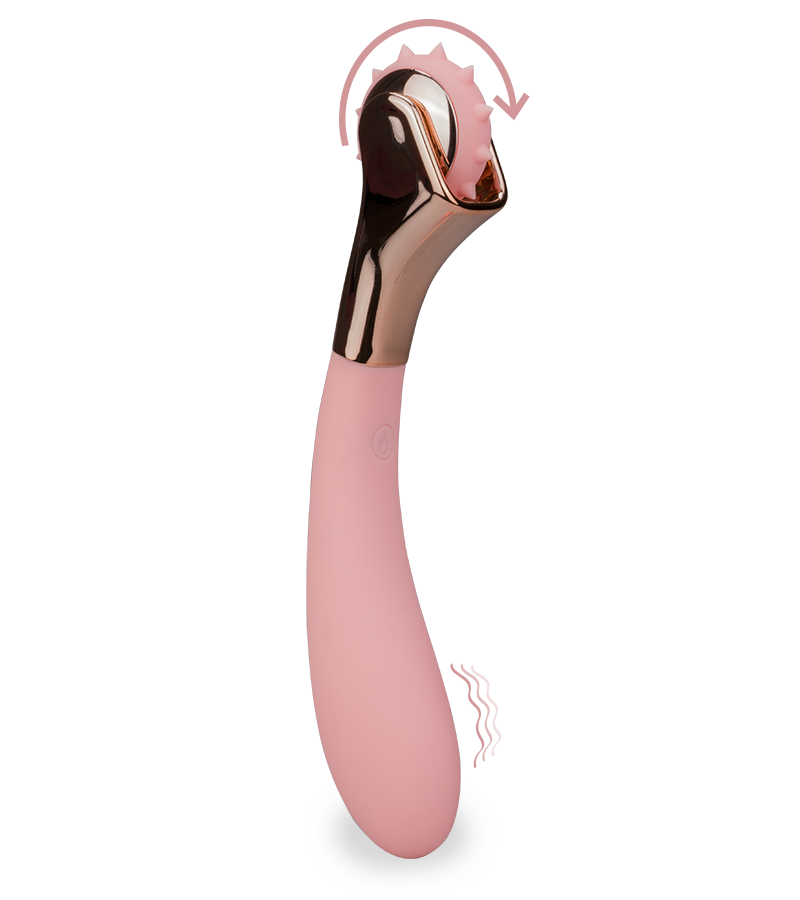 Vibrator with Wartenberg pinwheel